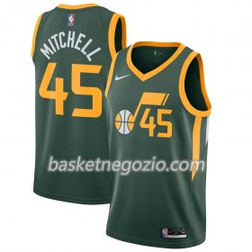 Canotte Uomo Utah Jazz Donovan Mitchell 45 2018-19 Nike Verde Swingman